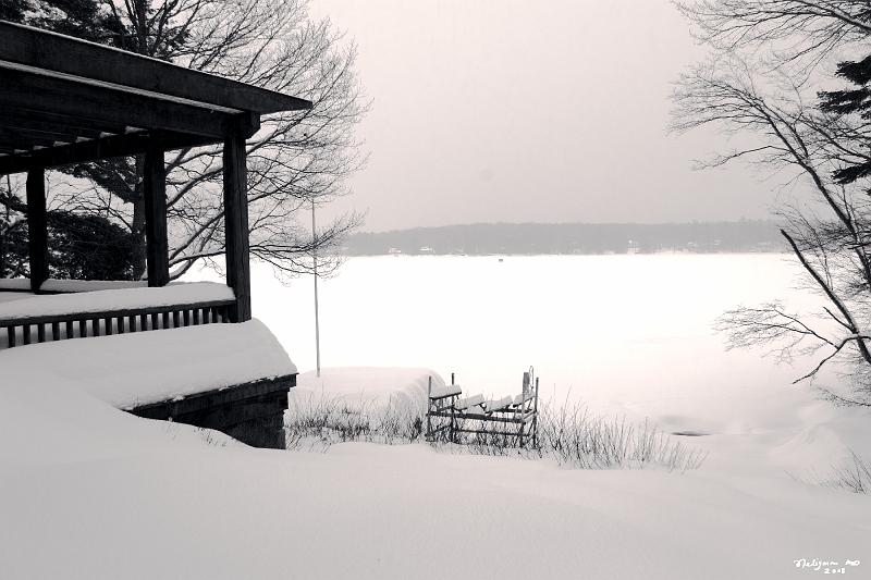 20080213_103306 D2X P1.jpg - Long Lake following a heavy snow fall, Bridgton, Maine